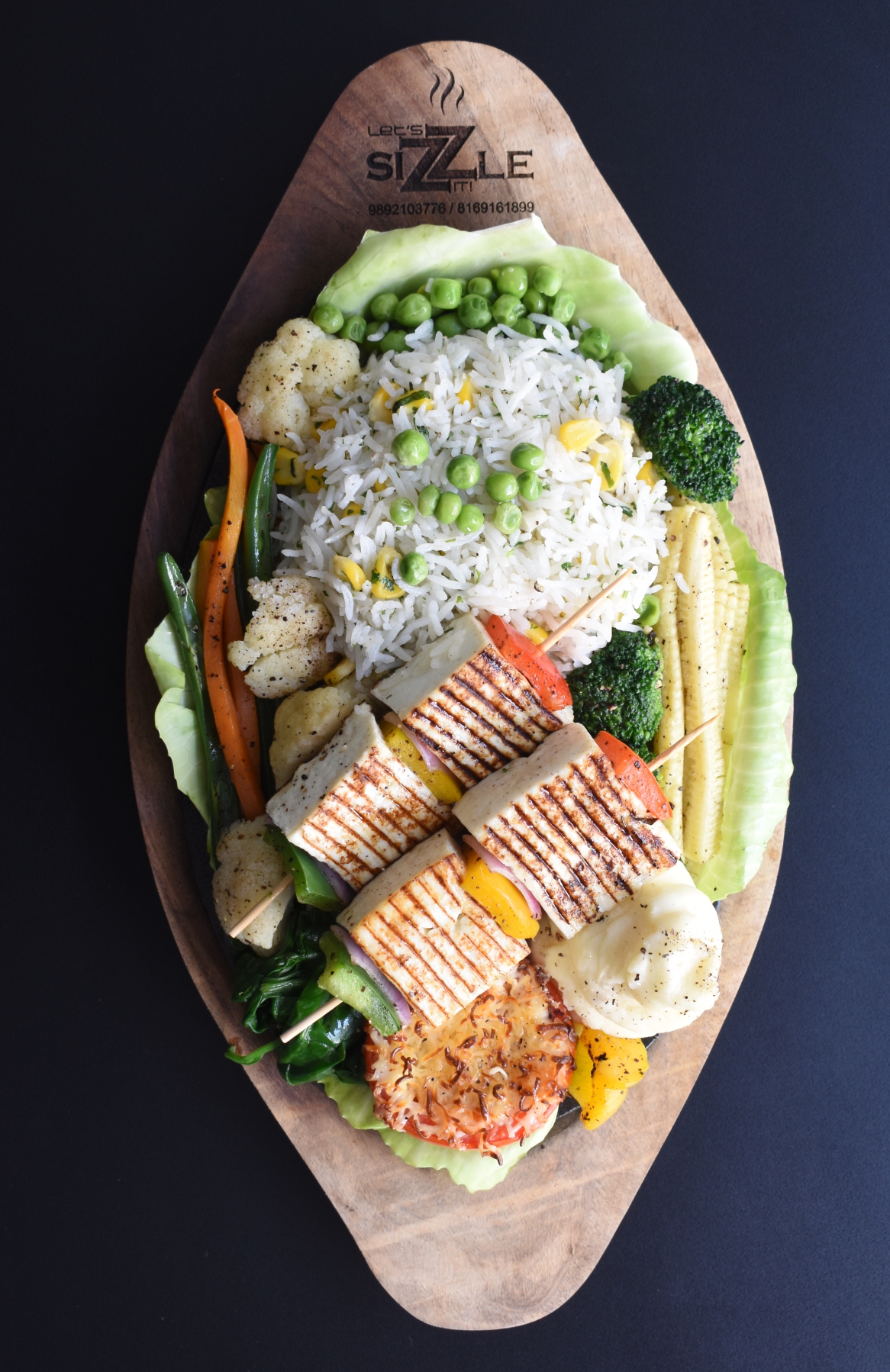 Paneer Shashlik Sizzlers