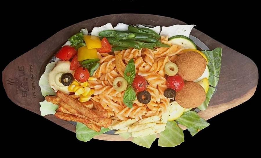 Jain Fusilli Pasta Sizzlers