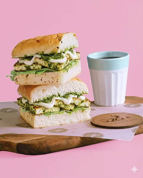 Paneer Pesto Besto Sandwhich (Panini)