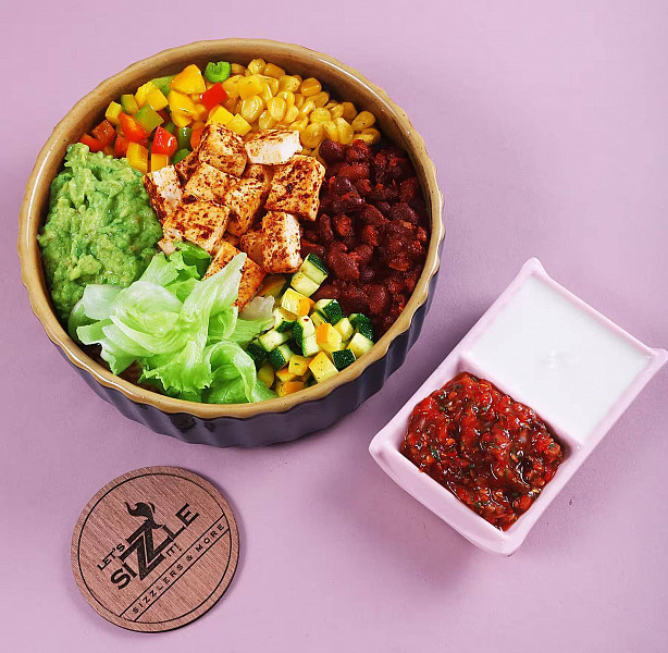 Mexican Burrito Bowl With Paneer
