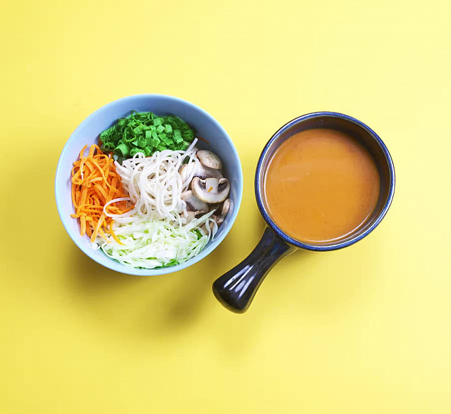 Tibetan Thukpa Noodle Soup Bowl With Veggies