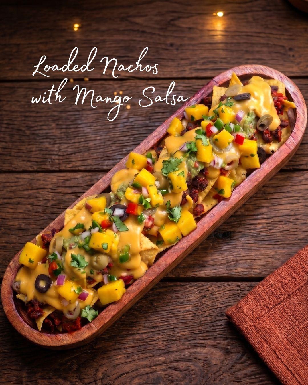 Loaded Nachos With Mango Salsa